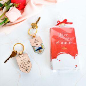 Llavero de cuero con foto - Pareja